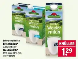 Wasgau Schwarzwaldmilch Frischmilch* Angebot