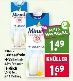 Wasgau Minus L Laktosefreie H-Vollmilch Angebot