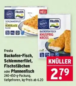 Wasgau Frosta Backofen-Fisch, Schlemmerfilet, Fischstäbchen oder Pfannenfisch Angebot