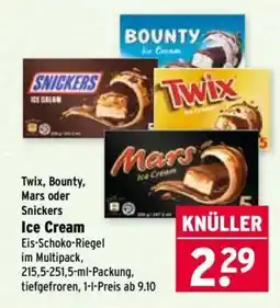 Wasgau Twix, Bounty, Mars oder Snickers Ice Cream Angebot