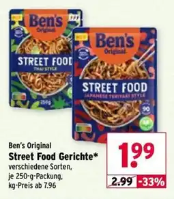 Wasgau Ben's Original Street Food Gerichte Angebot