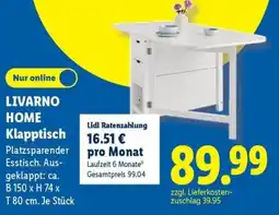 Lidl LIVARNO HOME Klapptisch Angebot