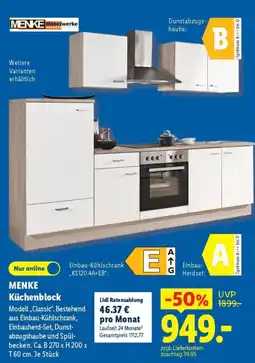 Lidl MENKE Küchenblock Angebot