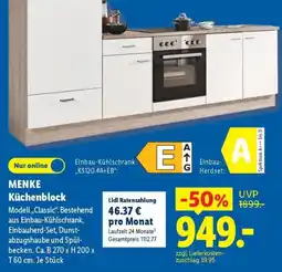 Lidl MENKE Küchenblock Angebot