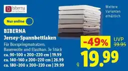 Lidl BIBERNA Jersey-Spannbettlaken Angebot