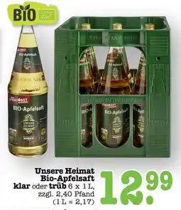 Scheck-in-Center Unsere Heimat Bio-Apfelsaft Angebot