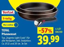 Lidl TEFAL Pfannenset Angebot
