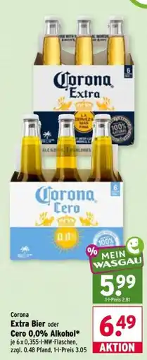 Wasgau Corona Extra Bier oder Cero 0,0% Alkohol* Angebot