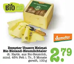 Scheck-in-Center Demeter Unsere Heimat Bio Bioland-Heumilchtaler Angebot