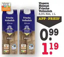 Scheck-in-Center Frische Vollmilch UNSERE HEIMAT Angebot