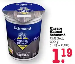 Scheck-in-Center Unsere Heimat Schmand Angebot