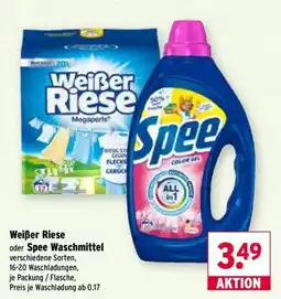 Wasgau Weißer Riese oder Spee Waschmittel Angebot
