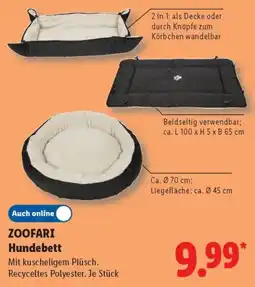 Lidl ZOOFARI Hunde Bett Angebot