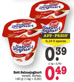 Scheck-in-Center Zott Sahnejoghurt Angebot