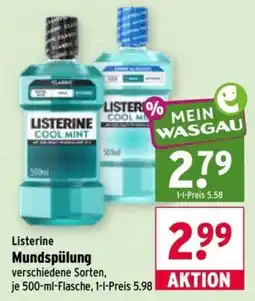 Wasgau Listerine Mundspülung Angebot