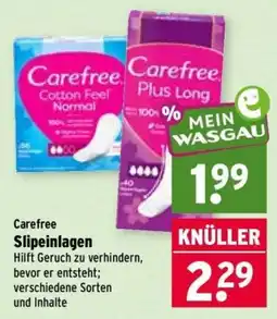 Wasgau Carefree Slipeinlagen Angebot