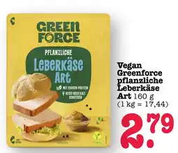 Scheck-in-Center Greenforce pflanzliche Leberkäse Art Angebot