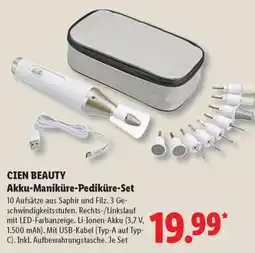 Lidl CIEN BEAUTY Akku-Maniküre-Pediküre-Set Angebot