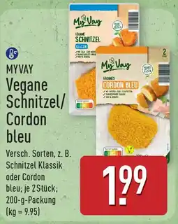 Aldi Nord MY VAY Vegane Schnitzel/ Cordon bleu Angebot