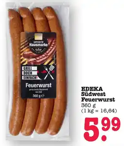 Scheck-in-Center EDEKA Südwest Feuerwurst Angebot