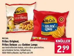 Wasgau McCain Frites Original, Frites Deluxe oder Golden Longs Angebot