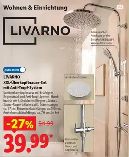Lidl LIVARNO XXL-Überkopfbrause-Set mit Anti-Tropf-System Angebot