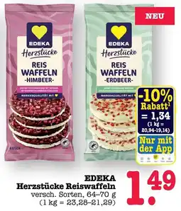 Scheck-in-Center EDEKA Herzstücke Reiswaffeln Angebot