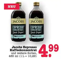 Scheck-in-Center Jacobs Espresso Kaffee konzentrat Angebot