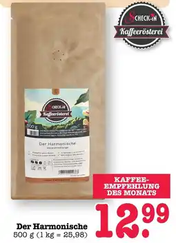 Scheck-in-Center CHECK-IN Kaffeerösterei Der Harmonische Angebot