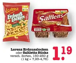 Scheck-in-Center Lorenz Erdnusslocken oder Saltletts Sticks Angebot