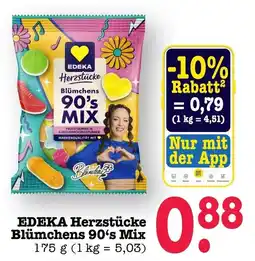 Scheck-in-Center EDEKA Herzstücke Blümchens 90's Mix Angebot