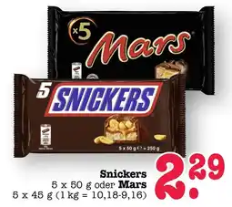 Scheck-in-Center Snickers Angebot