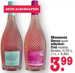 Scheck-in-Center Momente Secco auch alkoholfrei Angebot
