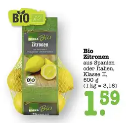 Scheck-in-Center EDEKA Bio Zitronen Angebot