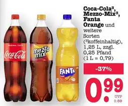 Scheck-in-Center Coca-Cola, Mezzo-Mix, Fanta Orange und weitere Sorten Angebot