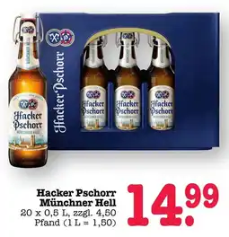 Scheck-in-Center Hacker Pschorr Münchner Hell Angebot