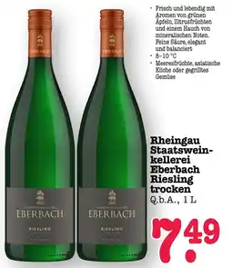 Scheck-in-Center Rheingau Staatsweinkellerei Eberbach Riesling trocken Angebot