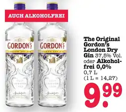 Scheck-in-Center The Original Gordon's London Dry Gin oder Alkoholfrei 0,0% Angebot
