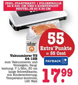 Scheck-in-Center star Vakuumierer VS 64-18B Angebot