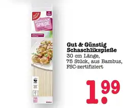 Scheck-in-Center Gut & Günstig Schaschlikspieße Angebot