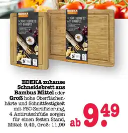 Scheck-in-Center EDEKA zuhause Schneidebrett aus Bambus Angebot