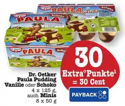 Scheck-in-Center Dr. Oetker Paula Pudding Vanille oder Schoko auch Minis Angebot