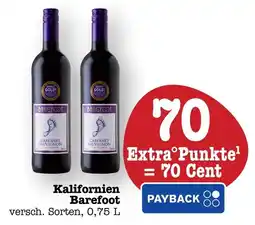 Scheck-in-Center Kalifornien Barefoot Angebot