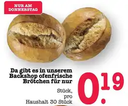 Scheck-in-Center Brötchen Angebot