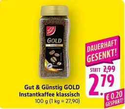 Scheck-in-Center Gut & Günstig GOLD Instantkaffee klassisch Angebot