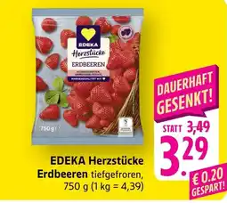 Scheck-in-Center EDEKA Herzstücke Erdbeeren Angebot