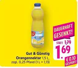 Scheck-in-Center Gut & Günstig Orangennektar Angebot