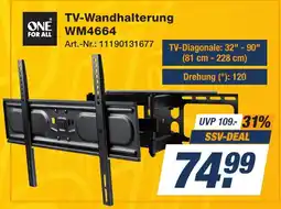 Expert Technomarkt ONE FOR ALL TV-Wandhalterung WM4664 Angebot