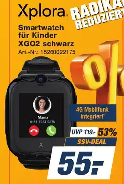 Expert Technomarkt Xplora Smartwatch für Kinder XGO2 schwarz Angebot