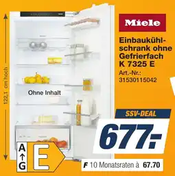 Expert Technomarkt Miele Einbaukühlschrank ohne Gefrierfach K 7325 E Angebot